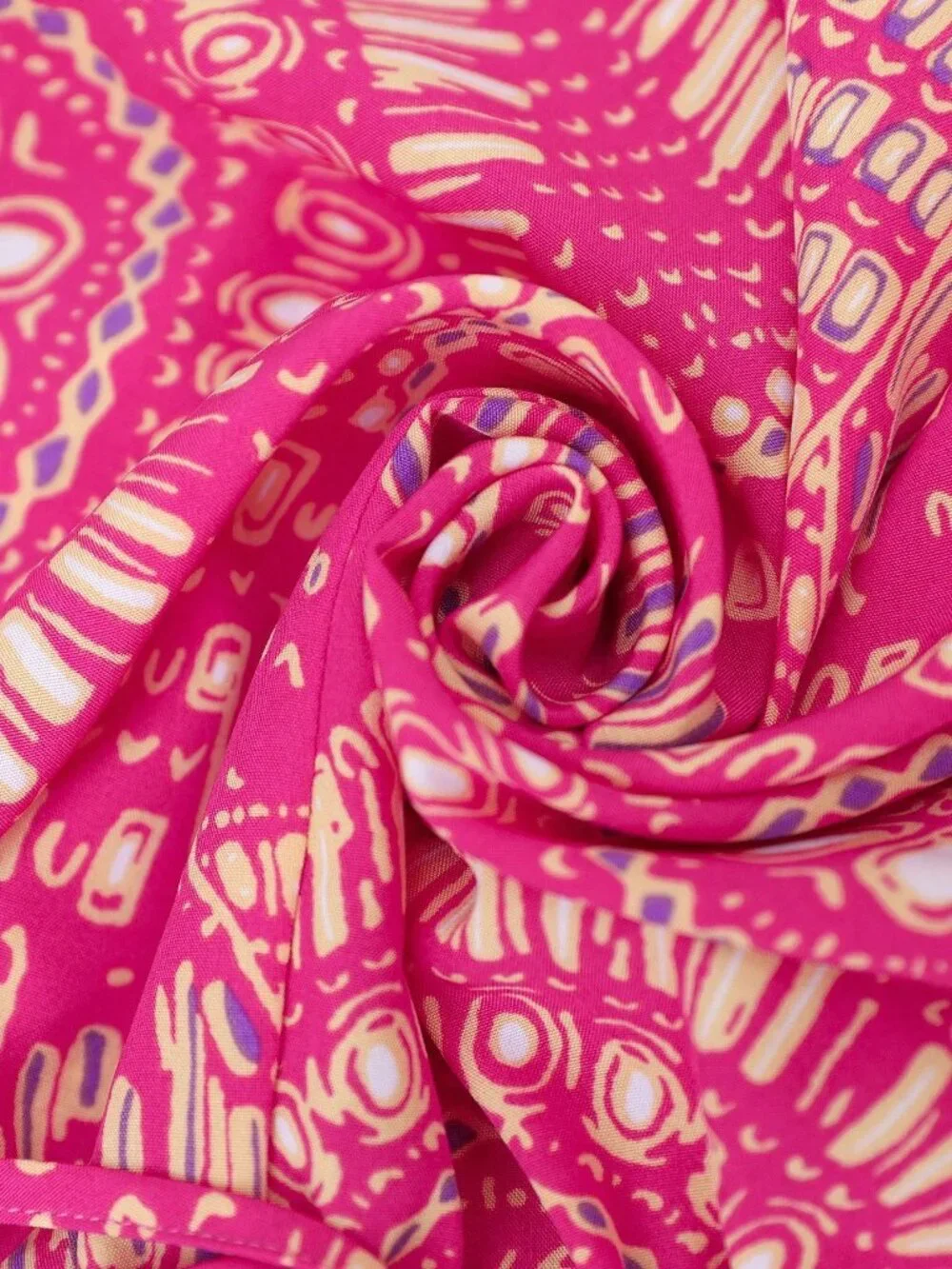 Pink Boho Women's Floral Print Drawstring Tie Romper - Picture 6 of 8